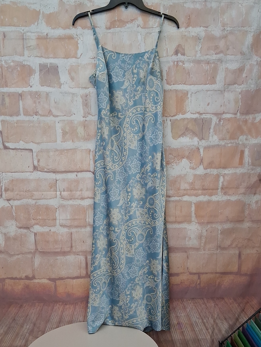 emory park Blue Paisley Maxi Slip Dress